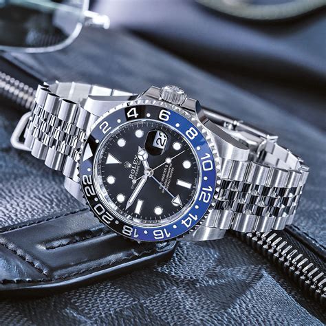 rolex batman on leather strap|New Strap on GMT Master II .